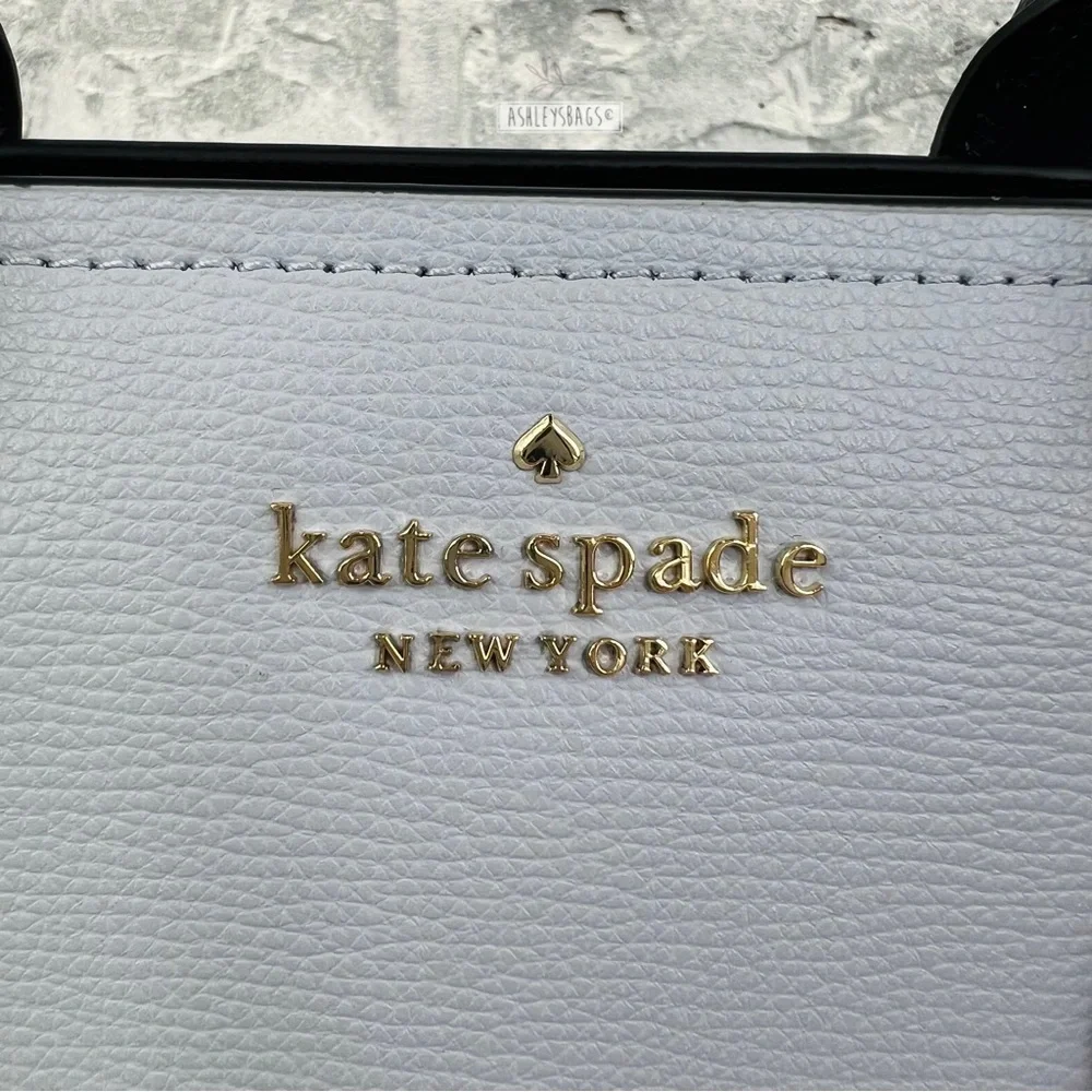 Kate Spade Darcy Colorblock Small Satchel Crossbody In Pale Hydra Blue